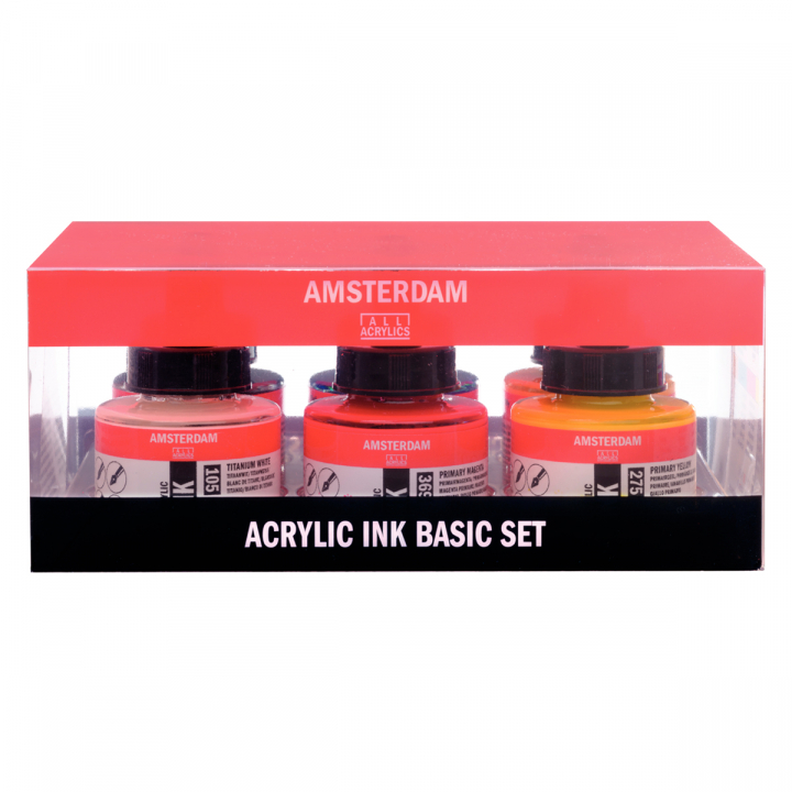 Acrylverf Ink Set 6 x 30 ml in de groep Kunstenaarsmateriaal / Kunstenaarsverf / Acrylverf bij Voorcrea (125673)