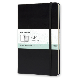 Music Notebook ART collection Large Black in de groep Papier & Blokken / Schrijven en noteren / Notitieboeken bij Voorcrea (100376)