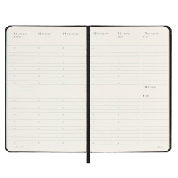 12M Weekly Planner Vertical Hardcover Pocket Black in de groep Papier & Blokken / Kalenders en agenda's / 12 maanden agenda's bij Voorcrea (129052)