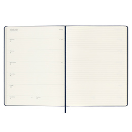 12M Weekly Notebook Hardcover XL Blue in de groep Papier & Blokken / Kalenders en agenda's / 12 maanden agenda's bij Voorcrea (129071)