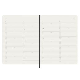 12M Monthly Kalender Softcover XL Black in de groep Papier & Blokken / Kalenders en agenda's / 12 maanden agenda's bij Voorcrea (130192)