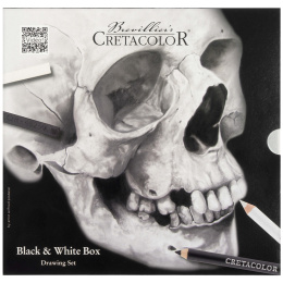 Black & White Box Tekenset Blikken doos 25 st in de groep Kunstenaarsmateriaal / Krijt en potloden / Grafiet en potloden bij Voorcrea (130583)