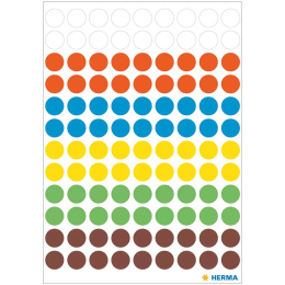 Multipurpose-etiketten Ø8mm rond 540-pak Colourmix in de groep Kids / Leuk en leerzaam / Stickers bij Voorcrea (131885)