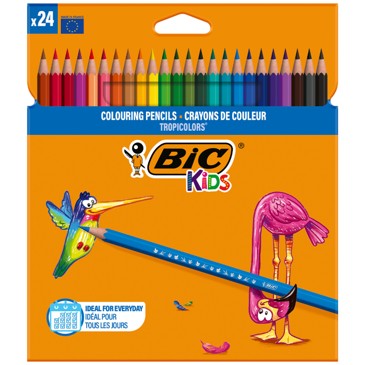 Kids Tropicolors Kleurpotloden 24-set (5 jaar+) in de groep Kids / Kinderpotloden en -stiften / Kleurpotloden voor kinderen bij Voorcrea (100241)