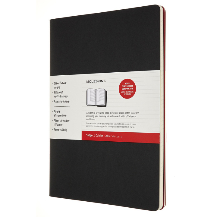 Cahier Subject A4 Black/Red Ruled in de groep Papier & Blokken / Schrijven en noteren / Notitieboeken bij Voorcrea (100337)