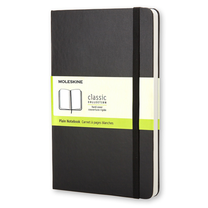 Classic Hard Cover Notebook Pocket Black in de groep Papier & Blokken / Schrijven en noteren / Notitieboeken bij Voorcrea (100349_r)