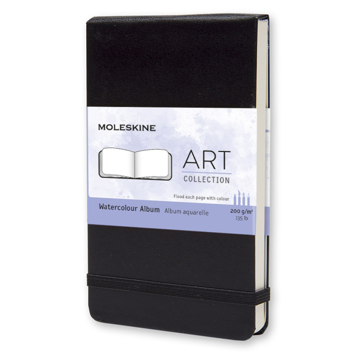 Watercolor ART collection Album Pocket Black in de groep Papier & Blokken / Tekenblokken / Aquarelblokken bij Voorcrea (100377)