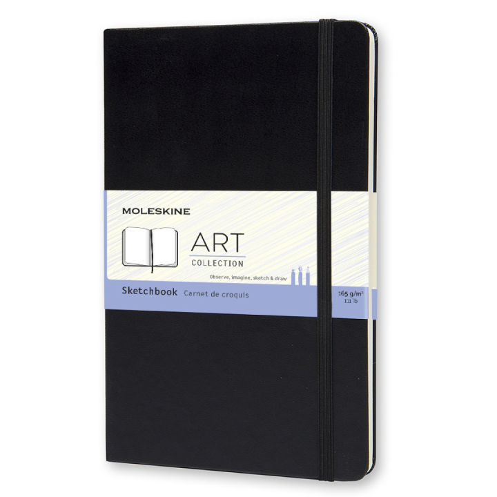 Sketchbook ART collection Notebook Large Black in de groep Papier & Blokken / Tekenblokken / Schetsboeken bij Voorcrea (100382)
