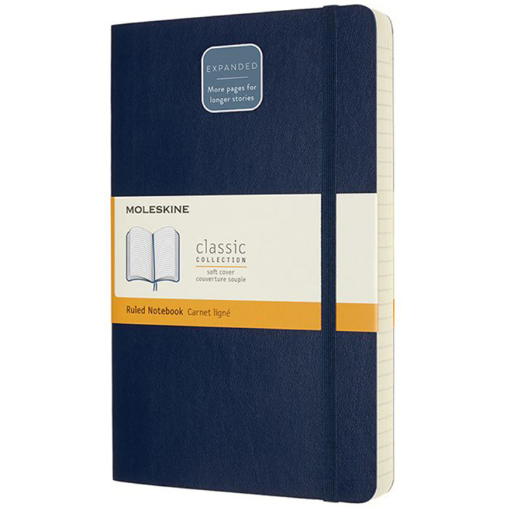 Classic Soft Cover Notebook Expanded Blue in de groep Papier & Blokken / Schrijven en noteren / Notitieboeken bij Voorcrea (100435_r)