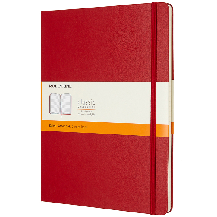 Classic Hard Cover Notebook XL Red in de groep Papier & Blokken / Schrijven en noteren / Notitieboeken bij Voorcrea (100459_r)