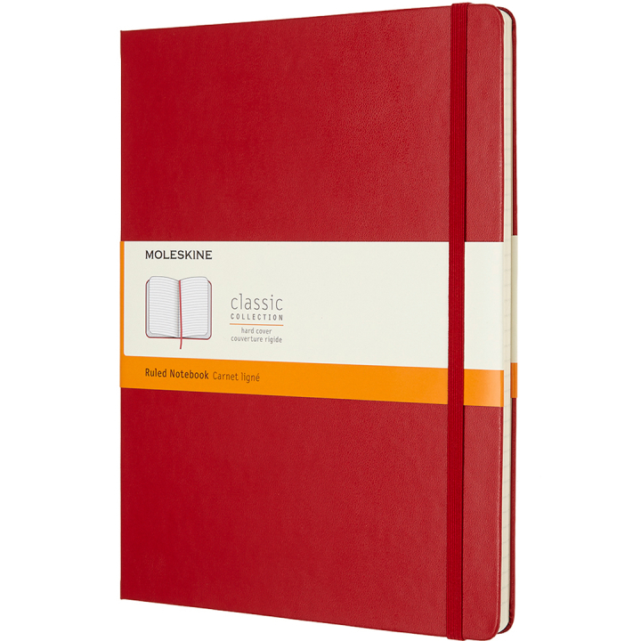 Classic Hard Cover Notebook XL Red in de groep Papier & Blokken / Schrijven en noteren / Notitieboeken bij Voorcrea (100459_r)