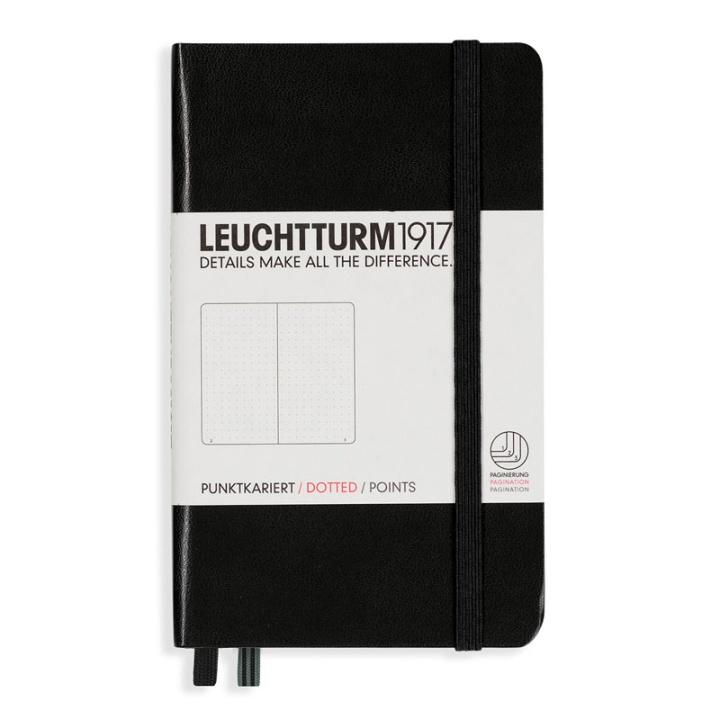 Notebook A6 Pocket Dotted Black in de groep Papier & Blokken / Schrijven en noteren / Notitieboeken bij Voorcrea (100748)