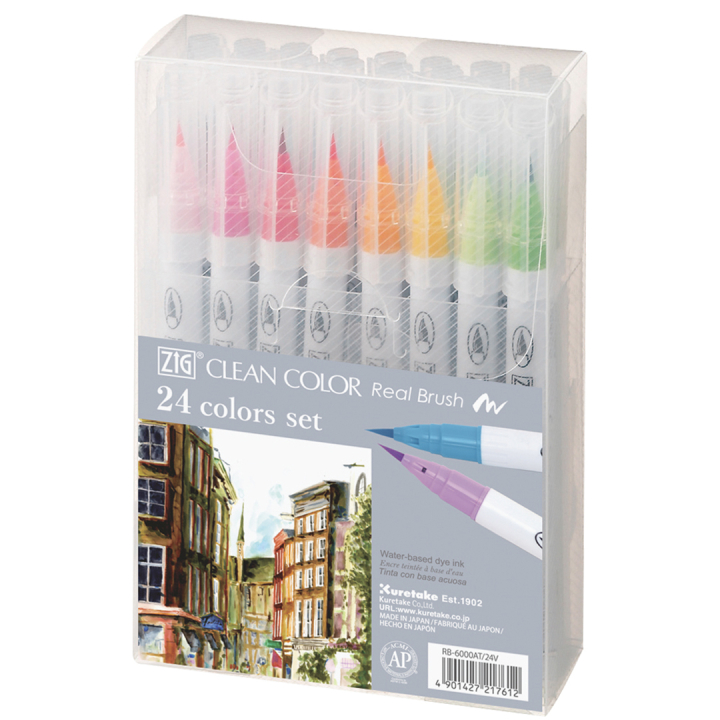 Clean Color Real Brush 24-set in de groep Pennen / Kunstenaarspotloden en -stiften / Penseelstiften bij Voorcrea (100961)