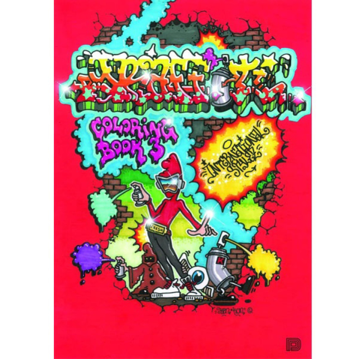 Graffiti Coloring Book 3 - International Styles in de groep Kids / Leuk en leerzaam / Kleur- en knutselboeken / Kleurboeken  bij Voorcrea (101372)