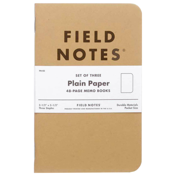 Memo Book Plain 3-pack in de groep Papier & Blokken / Schrijven en noteren / Notitieboeken bij Voorcrea (101424)
