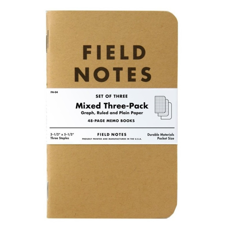 Memo Book Mixed 3-pack in de groep Papier & Blokken / Schrijven en noteren / Notitieboeken bij Voorcrea (101426)