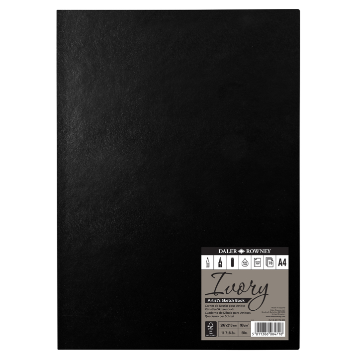 Ivory Sketchbook Soft Cover A4 in de groep Papier & Blokken / Tekenblokken / Schetsboeken bij Voorcrea (101451)