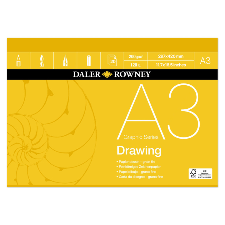 Drawing Paper A3 in de groep Papier & Blokken / Tekenblokken / Teken- en schetsblokken bij Voorcrea (101456)