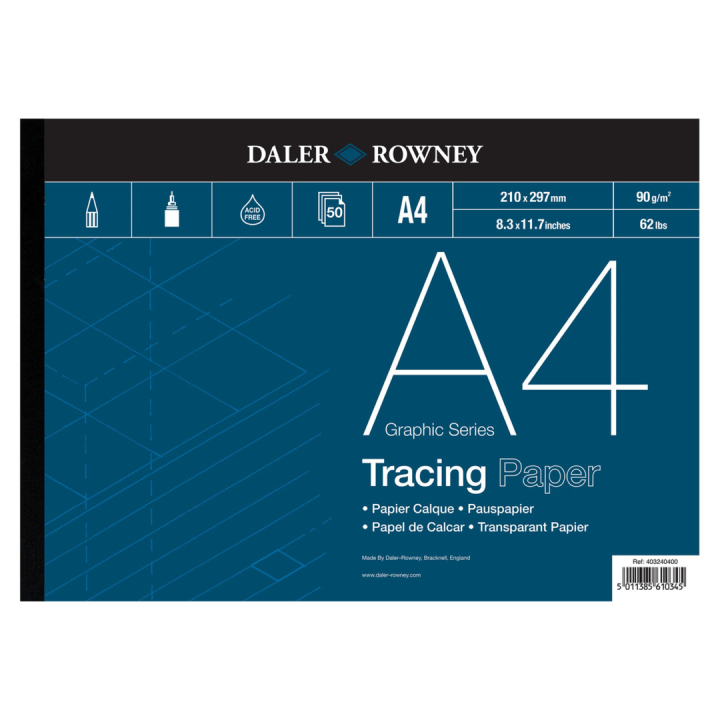 Tracing Paper 90g A4 in de groep Papier & Blokken / Tekenblokken / Tracing en calqueren bij Voorcrea (101464)