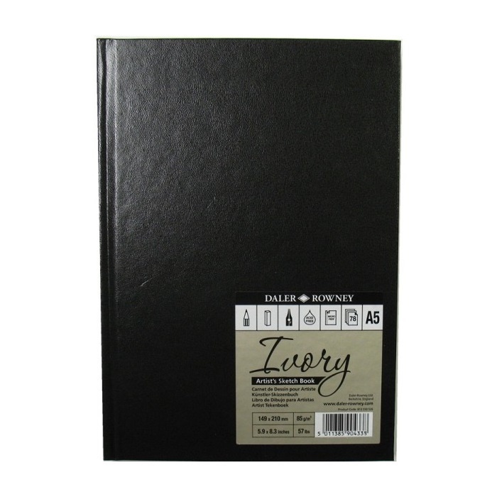 Ivory Sketchbook Hard Cover A5 in de groep Papier & Blokken / Tekenblokken / Schetsboeken bij Voorcrea (101473)