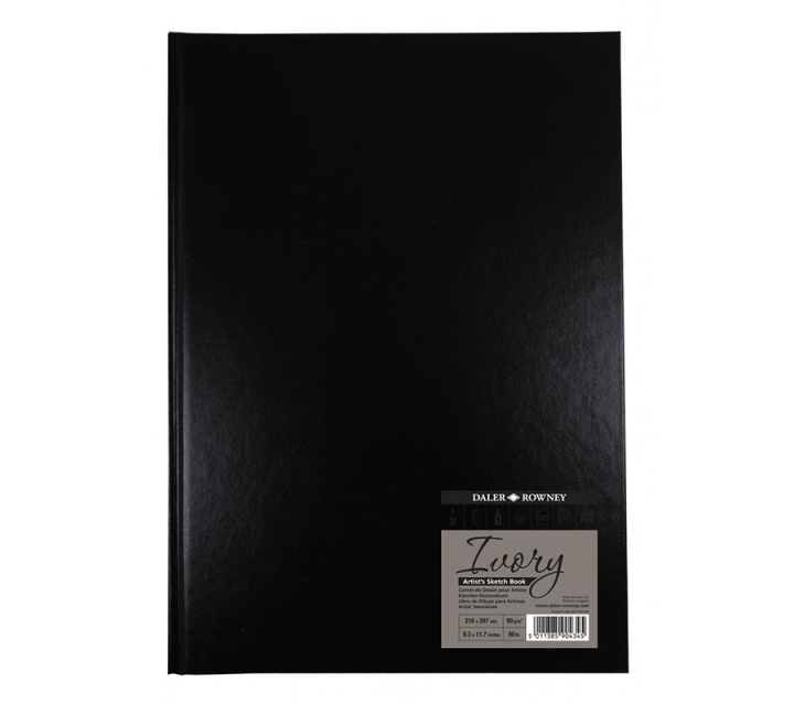 Ivory Sketchbook Hard Cover A4 in de groep Papier & Blokken / Tekenblokken / Schetsboeken bij Voorcrea (101474)