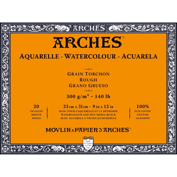 Aquarelblok Rough 300g 23x31cm in de groep Papier & Blokken / Tekenblokken / Aquarelblokken bij Voorcrea (101526)
