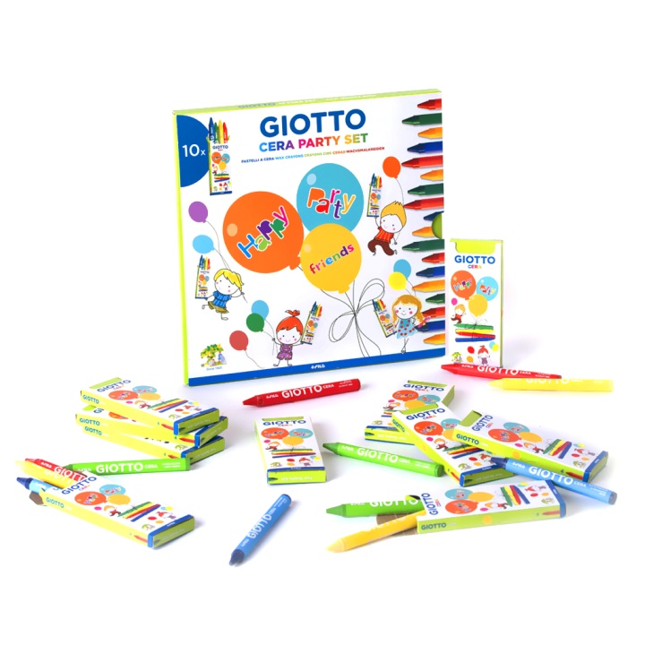 Partyset Cera Minikrijtjes x 10 (+3 jaar) in de groep Kids / Kinderpotloden en -stiften / Kinderkrijtjes bij Voorcrea (101590)