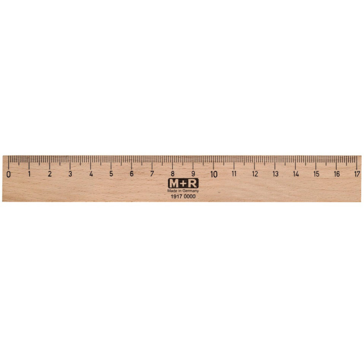 Houten liniaal 17 cm in de groep Creëren & Hobby / Hobbytoebehoren / Linialen / Houten liniaal bij Voorcrea (102246)