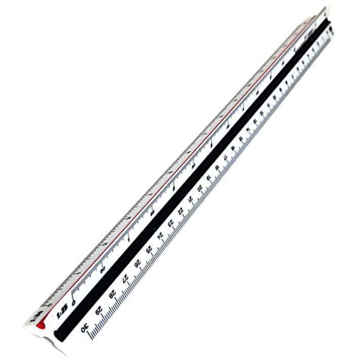 Schaalstok 30 cm 20-125 in de groep Creëren & Hobby / Hobbytoebehoren / Linialen / Schaalstok bij Voorcrea (102250)