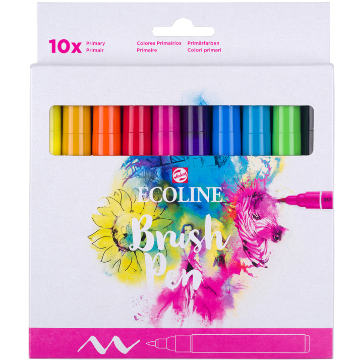 Ecoline Brush Pen 10-set in de groep Pennen / Kunstenaarspotloden en -stiften / Penseelstiften bij Voorcrea (103718)