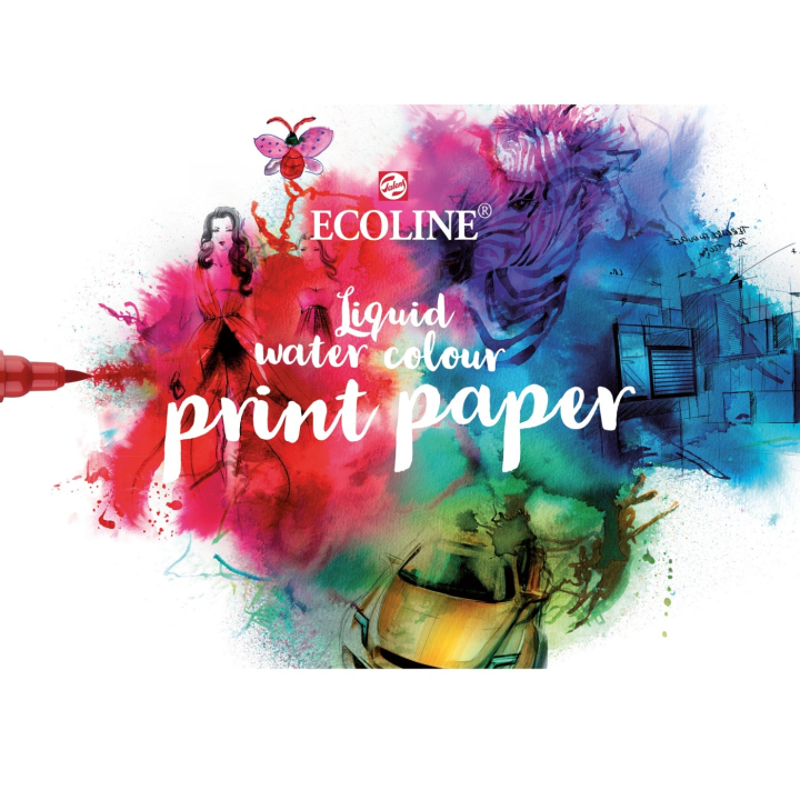 Ecoline Print Paper 75-pack in de groep Papier & Blokken / Tekenblokken / Aquarelblokken bij Voorcrea (103786)