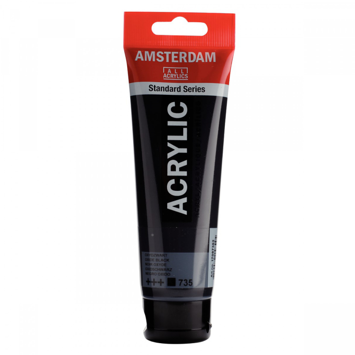 Acrylverf 120 ml 735 Oxide Black in de groep Kunstenaarsmateriaal / Kunstenaarsverf / Acrylverf bij Voorcrea (103942)