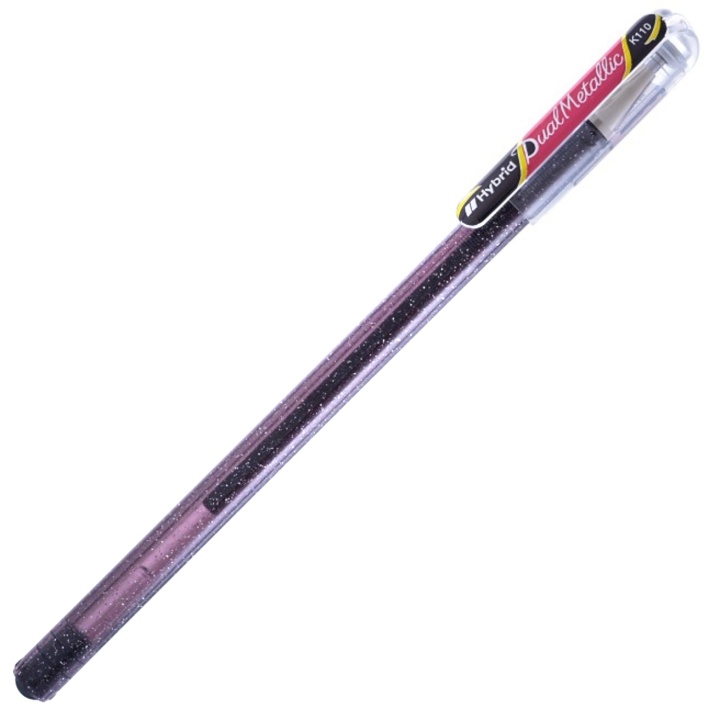 Dual Metallic Hybrid Gel Pen Black + Metallic Red in de groep Pennen / Schrijven / Gelpennen bij Voorcrea (104615)