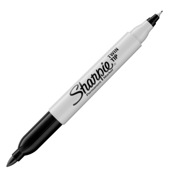 Twin-tip Marker Black in de groep Pennen / Kunstenaarspotloden en -stiften / Viltstiften bij Voorcrea (104782)