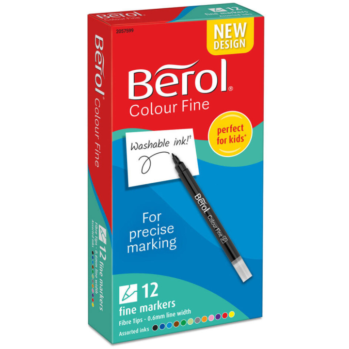 Colour Fine Tip 12-pack (3 jaar+) in de groep Kids / Kinderpotloden en -stiften / Viltstiften voor kinderen bij Voorcrea (104848)
