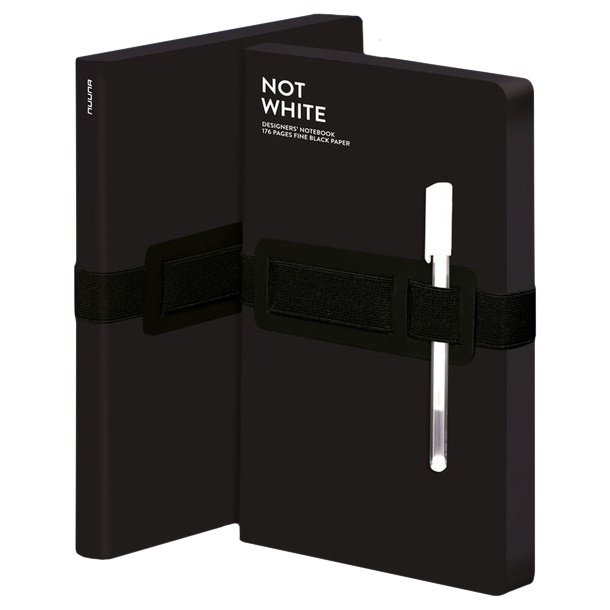 Notebook Not White L Light - Black in de groep Papier & Blokken / Schrijven en noteren / Notitieboeken bij Voorcrea (104881)