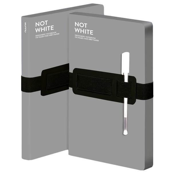 Notebook Not White L Light - Grey in de groep Papier & Blokken / Schrijven en noteren / Notitieboeken bij Voorcrea (104882)