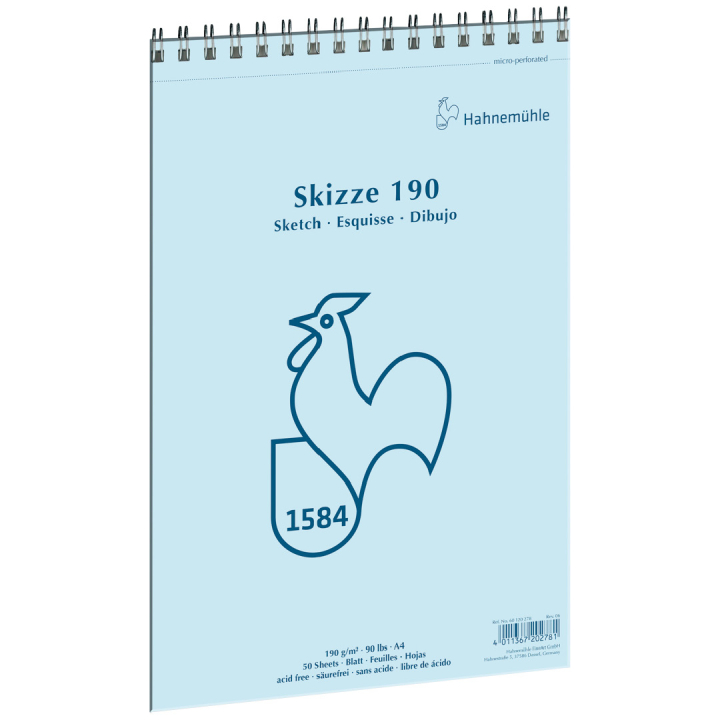 Tekenblok Spiraal 190g A4 in de groep Papier & Blokken / Tekenblokken / Teken- en schetsblokken bij Voorcrea (105161)