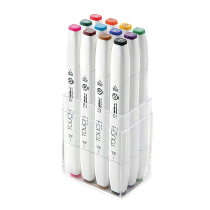Twin Brush Marker 12-set Main in de groep Pennen / Kunstenaarspotloden en -stiften / Illustratiemarkers bij Voorcrea (105313)