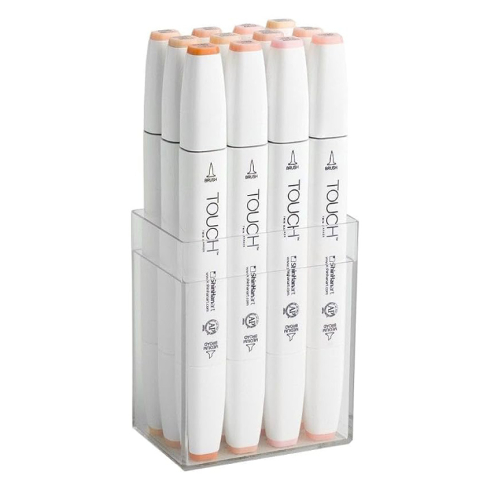 Twin Brush Marker 12-set Skin in de groep Pennen / Kunstenaarspotloden en -stiften / Illustratiemarkers bij Voorcrea (105315)