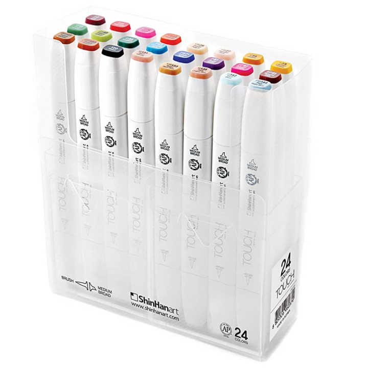 Twin Brush Marker 24-set in de groep Pennen / Kunstenaarspotloden en -stiften / Illustratiemarkers bij Voorcrea (105316)