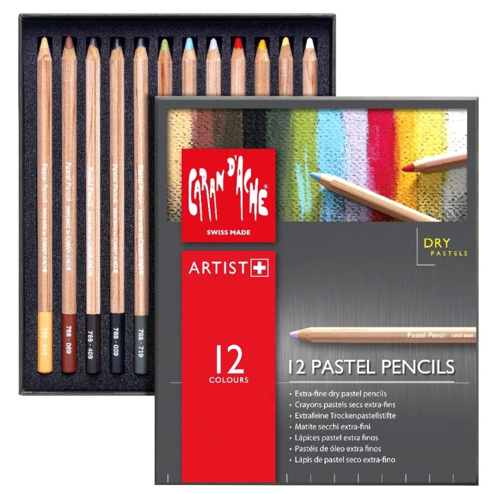 Pastel Pencils 12-set in de groep Kunstenaarsmateriaal / Kunstenaarsverf / Pastel bij Voorcrea (105980)