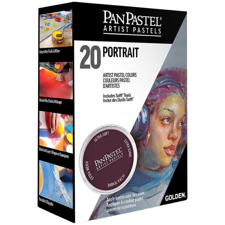 Soft Pastel Pans Portrait 20-set in de groep Kunstenaarsmateriaal / Kunstenaarsverf / Pastel / Zachte pastels bij Voorcrea (106068)