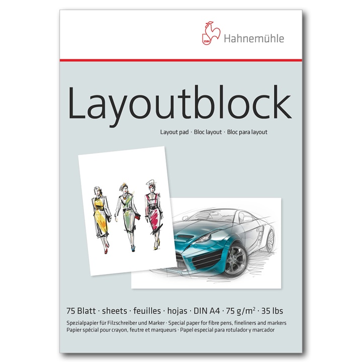 Lay-outblok A4 in de groep Papier & Blokken / Tekenblokken / Teken- en schetsblokken bij Voorcrea (106122)
