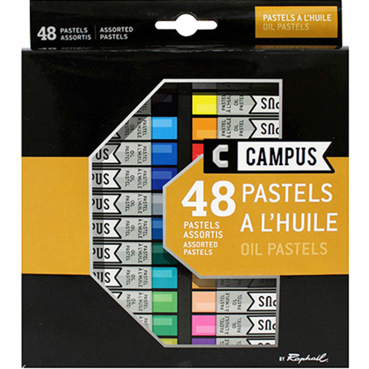 Campus oliepastelkrijtjes 48-set in de groep Kunstenaarsmateriaal / Krijt en potloden / Pastelkrijt bij Voorcrea (106256)