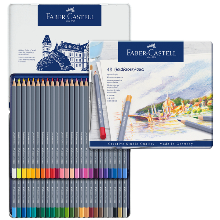 Goldfaber Aqua Aquarelpotloden 48-set in de groep Pennen / Kunstenaarspotloden en -stiften / Aquarelpotloden bij Voorcrea (106634)