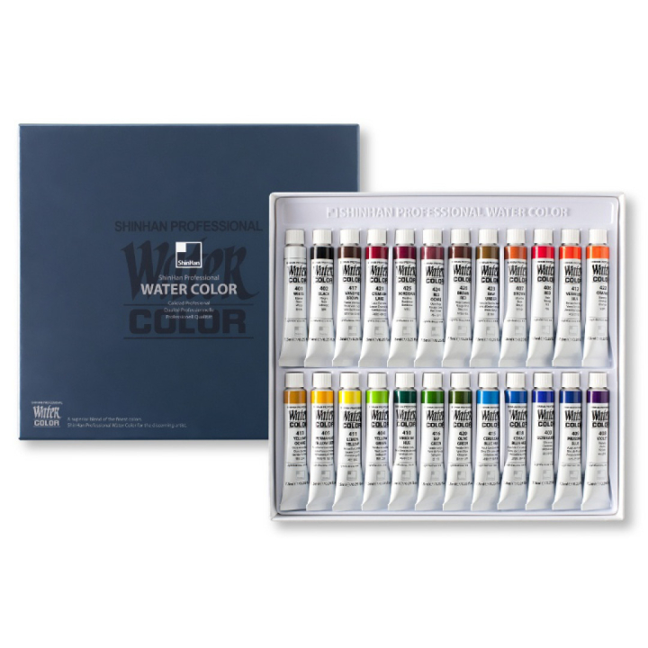 Aquarelverf PRO 24-set in de groep Kunstenaarsmateriaal / Kunstenaarsverf / Aquarelverf / Aquarelverf in tube bij Voorcrea (107247)