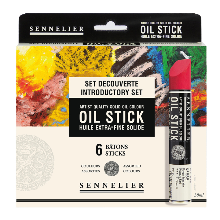 Oliekrijt Introductie 6-set in de groep Kunstenaarsmateriaal / Krijt en potloden / Pastelkrijt bij Voorcrea (107250)
