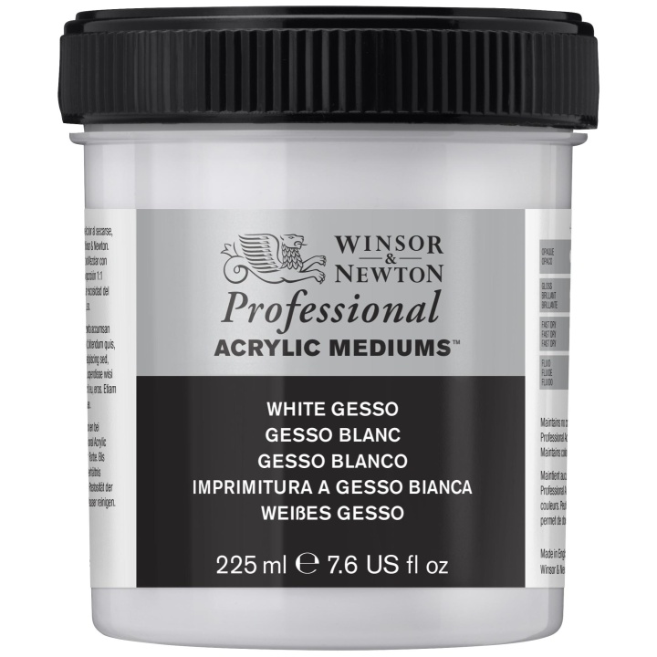 Professional AA White Gesso 225 ml in de groep Kunstenaarsmateriaal / Schildermedia en vernis / Gesso en primer bij Voorcrea (107495)