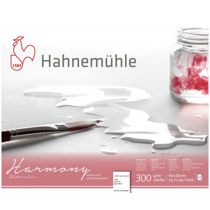 Aquarelpapier Harmony CP 300g Matt 40×50cm in de groep Papier & Blokken / Tekenblokken / Aquarelblokken bij Voorcrea (108749)